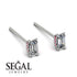 Hidden Diamonds Emerald Cut Diamond Earrings - Angel No. 48