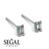 Hidden Diamonds Emerald Cut Diamond Earrings - Angel No. 18 image 2