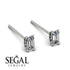 Hidden Diamonds Emerald Cut Diamond Earrings - Angel No. 33
