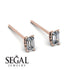 Hidden Diamonds Emerald Cut Diamond Earrings - Angel No. 32 image 2