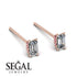 Hidden Diamonds Emerald Cut Diamond Earrings - Angel No. 47 image 2