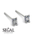 Hidden Diamonds Emerald Cut Diamond Earrings - Angel No. 63