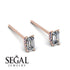 Hidden Diamonds Emerald Cut Diamond Earrings - Angel No. 62 image 2