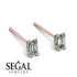 Hidden Diamonds Emerald Cut Diamond Earrings - Angel No. 17 image 3