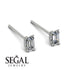 Hidden Diamonds Emerald Cut Diamond Earrings - Angel No. 3