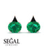 Hidden Halo Emerald Earrings - Rosalie No. 35