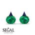 Hidden Halo Emerald Earrings - Rosalie No. 65