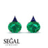 Hidden Halo Emerald Earrings - Rosalie No. 66