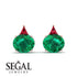 Hidden Halo Emerald Earrings - Rosalie No. 50