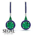 Hidden Halo Emerald Earrings - Joanna No. 66