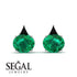 Hidden Halo Emerald Earrings - Rosalie No. 36