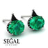 Hidden Halo Emerald Earrings - Rosalie No. 36