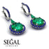 Hidden Halo Emerald Earrings - Joanna No. 66