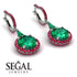 Hidden Halo Emerald Earrings - Joanna No. 51