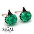 Hidden Halo Emerald Earrings - Rosalie No. 35