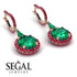 Hidden Halo Emerald Earrings - Joanna No. 50