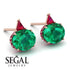 Hidden Halo Emerald Earrings - Rosalie No. 50