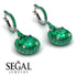 Hidden Halo Emerald Earrings - Joanna No. 21