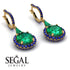 Hidden Halo Emerald Earrings - Joanna No. 64