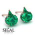 Hidden Halo Emerald Earrings - Rosalie No. 20