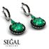 Hidden Halo Emerald Earrings - Joanna No. 36