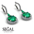 Hidden Halo Emerald Earrings - Joanna No. 6