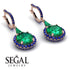 Hidden Halo Emerald Earrings - Joanna No. 65