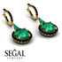 Hidden Halo Emerald Earrings - Joanna No. 34