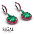 Hidden Halo Emerald Earrings - Joanna No. 51