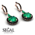 Hidden Halo Emerald Earrings - Joanna No. 35