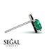 Hidden Halo Emerald Earrings - Rosalie No. 36