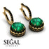Hidden Halo Emerald Hoop Earrings - Catalina No. 34 image 10