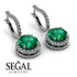 Hidden Halo Emerald Hoop Earrings - Catalina No. 6 image 3