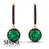 Hidden Halo Emerald Hoop Earrings - Catalina No. 35 image 2