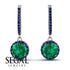 Hidden Halo Emerald Hoop Earrings - Catalina No. 66 image 2