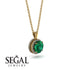 Hidden Halo Emerald Necklace - Catalina No. 4