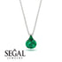 Hidden Halo Emerald Necklace - Rosalie No. 21