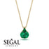Hidden Halo Emerald Necklace - Rosalie No. 19