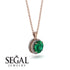 Hidden Halo Emerald Necklace - Catalina No. 5