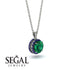 Hidden Halo Emerald Necklace - Catalina No. 66