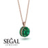 Hidden Halo Emerald Necklace - Catalina No. 20