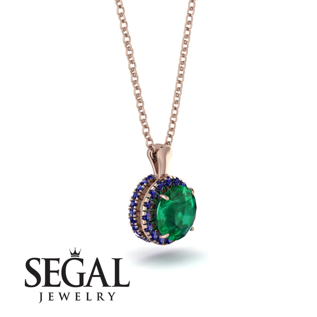 Hidden Halo Emerald Necklace - Catalina No. 65