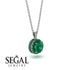 Hidden Halo Emerald Necklace - Catalina No. 21