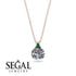Hidden Halo Diamond Necklace - Rosalie No. 17