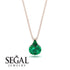 Hidden Halo Emerald Necklace - Rosalie No. 20
