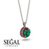 Hidden Halo Emerald Necklace - Catalina No. 51