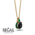 Hidden Halo Black Diamond Necklace - Rosalie No. 22