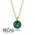 Hidden Halo Emerald Necklace - Catalina No. 34
