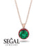 Hidden Halo Emerald Necklace - Catalina No. 50