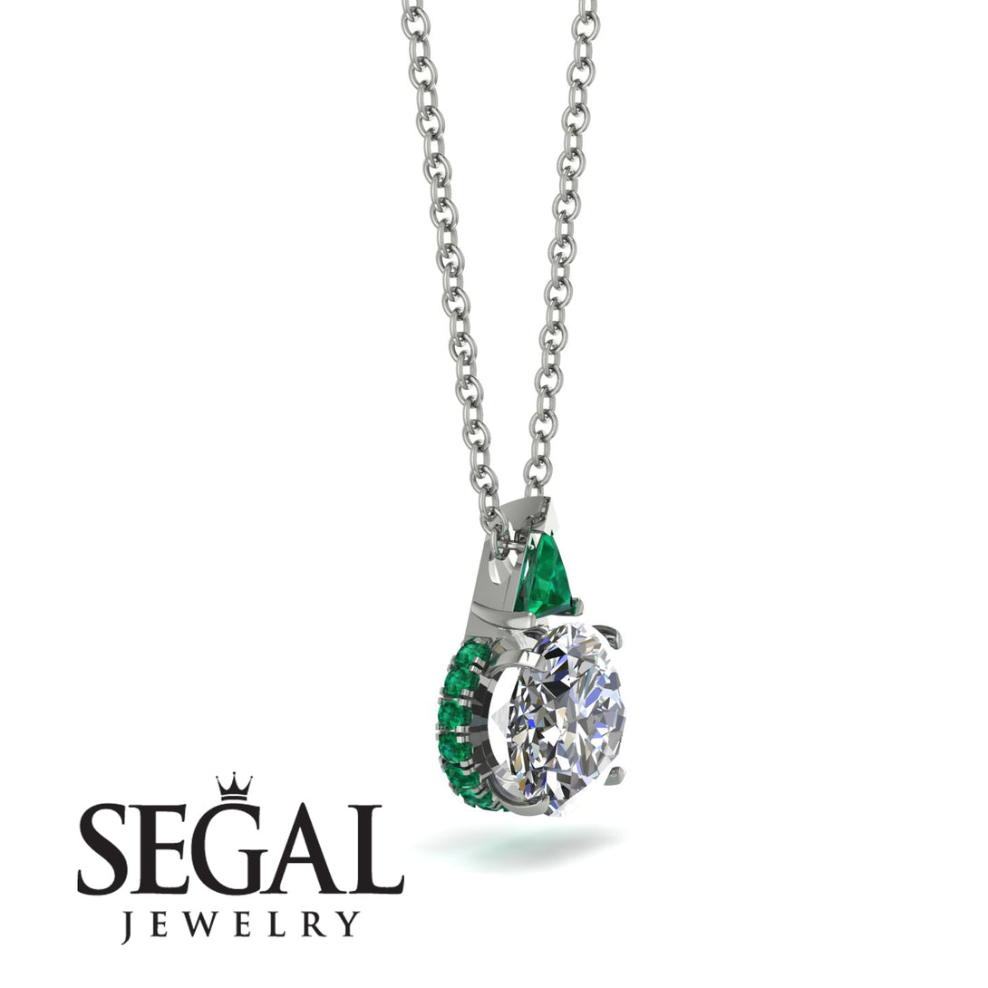 Hidden Halo Diamond Necklace - Rosalie No. 18